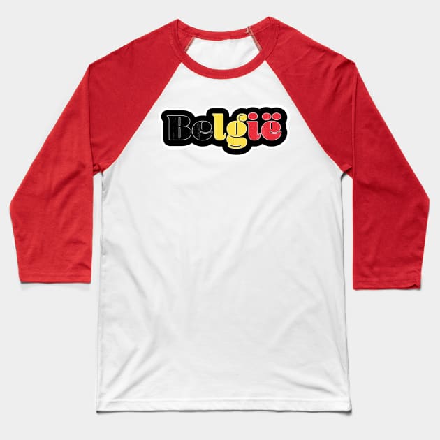 Belgium Flag Baseball T-Shirt by cricky